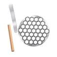 thumbnail image 1 of Dumpling Maker Set Molde para Dumplings Herramienta Profesional con 37 Huecos Incluye Rodillo y Cuchara Fabricado en Aleación de Aluminio Adecuado para Uso Doméstico y Celebraciones, 1 of 9