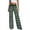 *Green, variant on ClodeEU Women Striped Print Elastic High Waist Wide Leg Pants, Flowy Casual Palazzo Trousers ,Women's Plus L