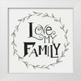 thumbnail image 1 of Shamp, Cindy 26x26 White Modern Wood Framed Museum Art Print Titled - Love My Family Wreath, 1 of 4