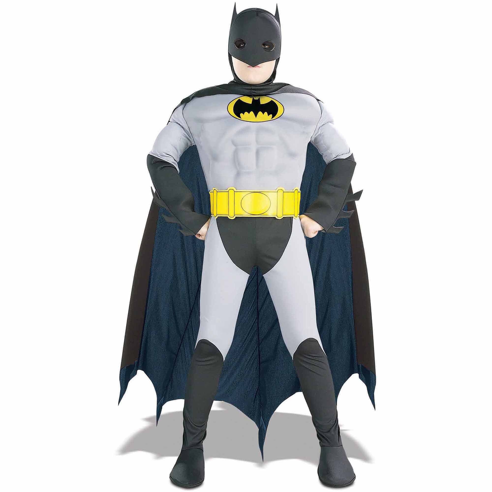 Costumes For All Occasions Batman Muscle Chest Boy's Halloween Fancy-Dress  Costume for Child, S 