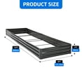 thumbnail image 2 of Dextrus 12x4x1ft Galvanized Metal Raised Garden Bed with Gloves, Stakes & Support Rod for Outdoor Vegetables Flowers, Black, 2 of 6