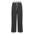 thumbnail image 4 of Idoravan Women's Plus Size Pants Clearance Womens Loose Wide Leg Pants High Waist Straight Pants Casual Pants, 4 of 6