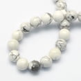 thumbnail image 2 of 1Strand Natural Howlite Round Beads Strands 6.5mm Hole: 1mm about 58~60pcs/strand 15 inch, 2 of 2