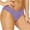 Purple, variant on WREESH Women's Twist-Front Bikini Bottoms - Moderate High Cut Ruched Swimsuit Bottom for Pool & Beach Black