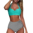 thumbnail image 2 of Plus Size Tops for Women Viikei Womens Bikini Tops Fashion Women Sexy Steel Prop Swimwear Hard Pack Bikini Split Swimsuit, 2 of 3
