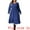 Royal Blue, variant on DARING DIVA Plus Size V Neck High Waist Ruffle Long Sleeve Dress 1X Royal Blue
