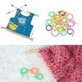 thumbnail image 2 of Wweixi 20pcs Plastic Sweater Knitting Stitch Marker Circular Open Counting Weaving Tools Set, 2 of 5
