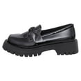 thumbnail image 2 of Platform Loafers foR Women Fashion Bowknot Patent Leather Dress Shoes Wide Toe Box Casual Non Slip Oxford Shoes Black Size 8.5, 2 of 5