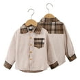 thumbnail image 6 of CSCHome Toddler Kids Boys Shirt Jacket 1-7T Long Sleeve Button down Tops Jacket Shacket Jacket Spring Autumn Coat Clothes, 6 of 7