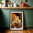 thumbnail image 6 of Funny cartoon of an old frog reading a book - Digital Art Whimsical Animal Woodland Fantasy Floral Vintage Black Framed Wall Art Print 16 x 24 inches, 6 of 8