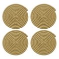 thumbnail image 1 of 4 Pcs Manteles Individuales Redondos Trenzados, 5.9" Manteles Tejidos para Mesa de Cocina para Decoración de Granja (Caqui), 1 of 7