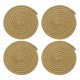 thumbnail image 1 of 4 Pcs Manteles Individuales Redondos Trenzados, 5.9" Manteles Tejidos para Mesa de Cocina para Decoración de Granja (Caqui), 1 of 7