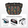 thumbnail image 4 of Balery Mushrooms And Flowers Mochila Cinturón para Mujeres y Hombres, Bolsa de Cintura Impermeable de Doble Capa con Correa, 4 of 8