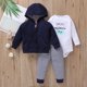 thumbnail image 3 of 3PCS Infant Baby Boy Girl Clothes Set 2020 Spring Fall Animals Floral Warm Hooded Coat+Romper+Pants Newborn Baby Clothing Outfit, 3 of 5