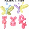 thumbnail image 3 of 260 Balloons Pack of 100, Premium Long Latex Twisting Balloons for Birthday Wedding Festival Party Pastel Color Pack of 100, 3 of 7