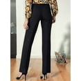 thumbnail image 5 of Women'S High Waist Loose Straight Casual Pants with Pockets Black S, 5 of 7