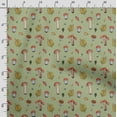thumbnail image 3 of Soimoi Veggies Print, Poly Taffeta Fabric, Decor Sewing Fabric by The Yard 56 Inch Wide, Decorative Fabric for Outdoor Upholstery, Umbrellas and Home Accents, Light Green, 3 of 5