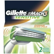 Gillette MACH3 Sensitive Power Razor Cartridges, 2 count