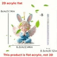 thumbnail image 2 of Meggemo Easter Angel With Wings Acrylic Small Ornaments Car Interior Hanging Charms For Vehicle Home Wall Door Festive Holiday Decor Accessories, 2 of 3