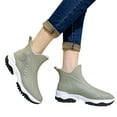 thumbnail image 3 of Kcodviy Women's Rain Shoes Outside Boot Women Waterproof Shoes Kitchen Rubber Raining Boots for Men Shoes Soft Bottom Comfortable Rain Shoes for Women Short Middle Tube Rain Boots, 3 of 6