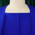 thumbnail image 6 of AURA Plus Size Pencil Dress Square Neck Ruffle Detail Long Sleeve High Waist Midi S-XXXL, 6 of 8