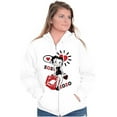 thumbnail image 3 of Retro Betty Boop Hugs Kisses XO Love Women Plus Size Zipper Hoodie Brisco Brands 2X, 3 of 5