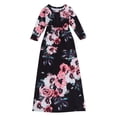 thumbnail image 4 of Binpure Robe Assortie Maman et Moi, Robe Florale à Carreaux à Manches Longues et Col Rond, 4 of 6