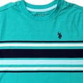 thumbnail image 2 of U.S. Polo Assn. Boys Green, Navy & White Stripe Short Sleeve Tee T-Shirt L 10-12, 2 of 2