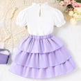 thumbnail image 5 of 2Pcs Summer Outfits Set for Toddler Girls – Cute Flower Short Sleeve T-Shirt & Pants, Gift Idea Summer 2Pcs Gift Outfits Set Girls Summer Set 4-8 Years,6-7 Years, 5 of 9