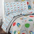 thumbnail image 2 of Dream Factory Space Rocket Twin 5 Piece Comforter Set, Bed-in-a-Bag Polyester, Grey, Multi, Male, Child, 2 of 4