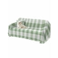 thumbnail image 2 of Sage Green Buffalo Plaid Sofa Covers for 2-3 Cushion Couch L-Shaped Sectional, Green White Checkered Farmhouse Washable Sofa Covers Slipcover for Living Room Furniture, Couch Cover Blanket 71"x134", 2 of 9