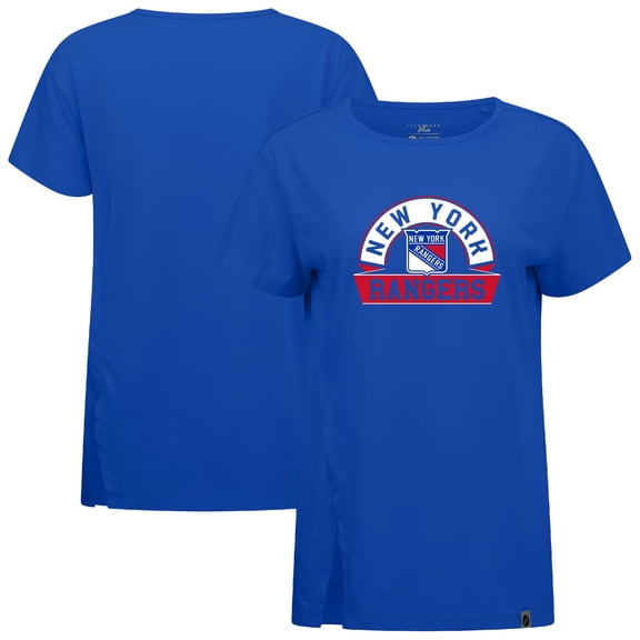 Women's Levelwear  Royal New York Rangers Influx Banner Arch T-Shirt