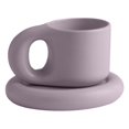 thumbnail image 2 of Taza de cerámica Taza de gruesa con , taza para beber agua, té , apto para microondas y vavajils, para regalos Púrpura perfecl Taza de café, 2 of 7