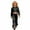 Black, variant on HXWCHs Kids Performance Sequin Outfit - 2-Piece Round Glitter Crop Top & Skirt 120 Black