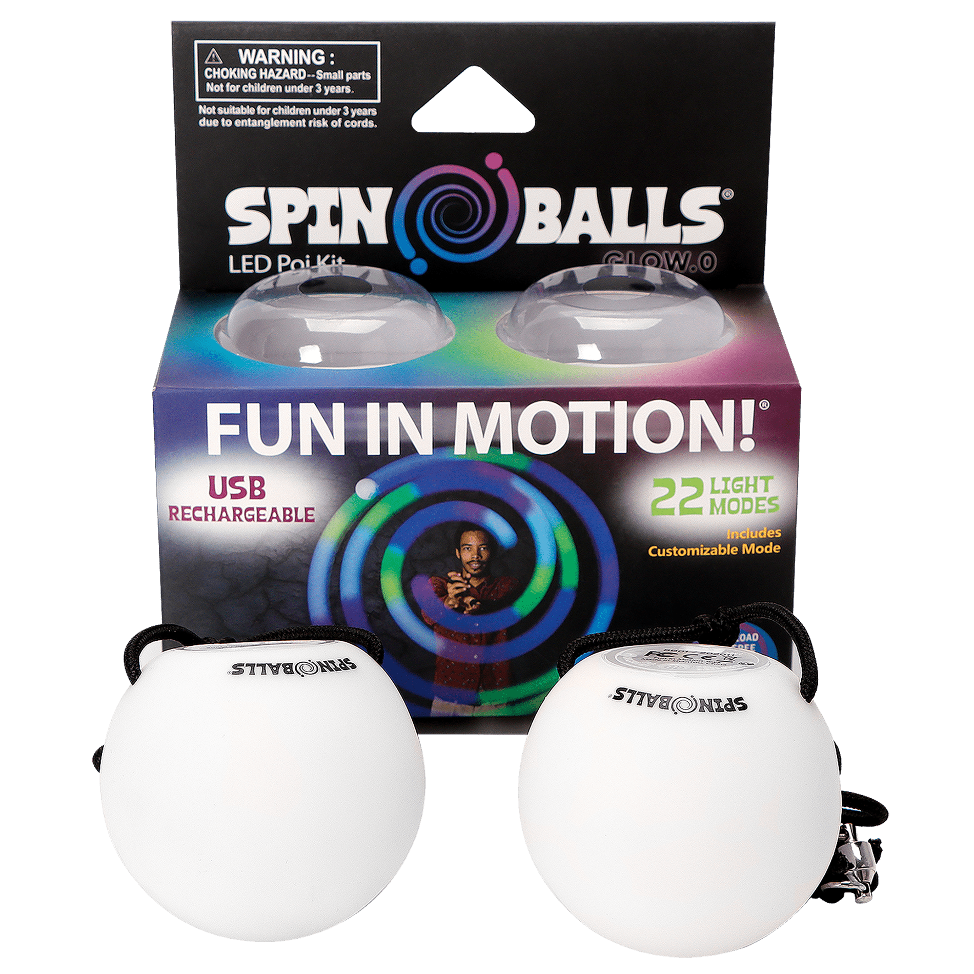 Set of 3 Slow Fade LED Glow Balls Juggling Poi Rave Festival Lights Toys 