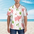 thumbnail image 4 of Bixox Men's Hawaiian Shirts Men's Funny Little Pigs Print Short-Sleeve Shirt-3X-Large, 4 of 8