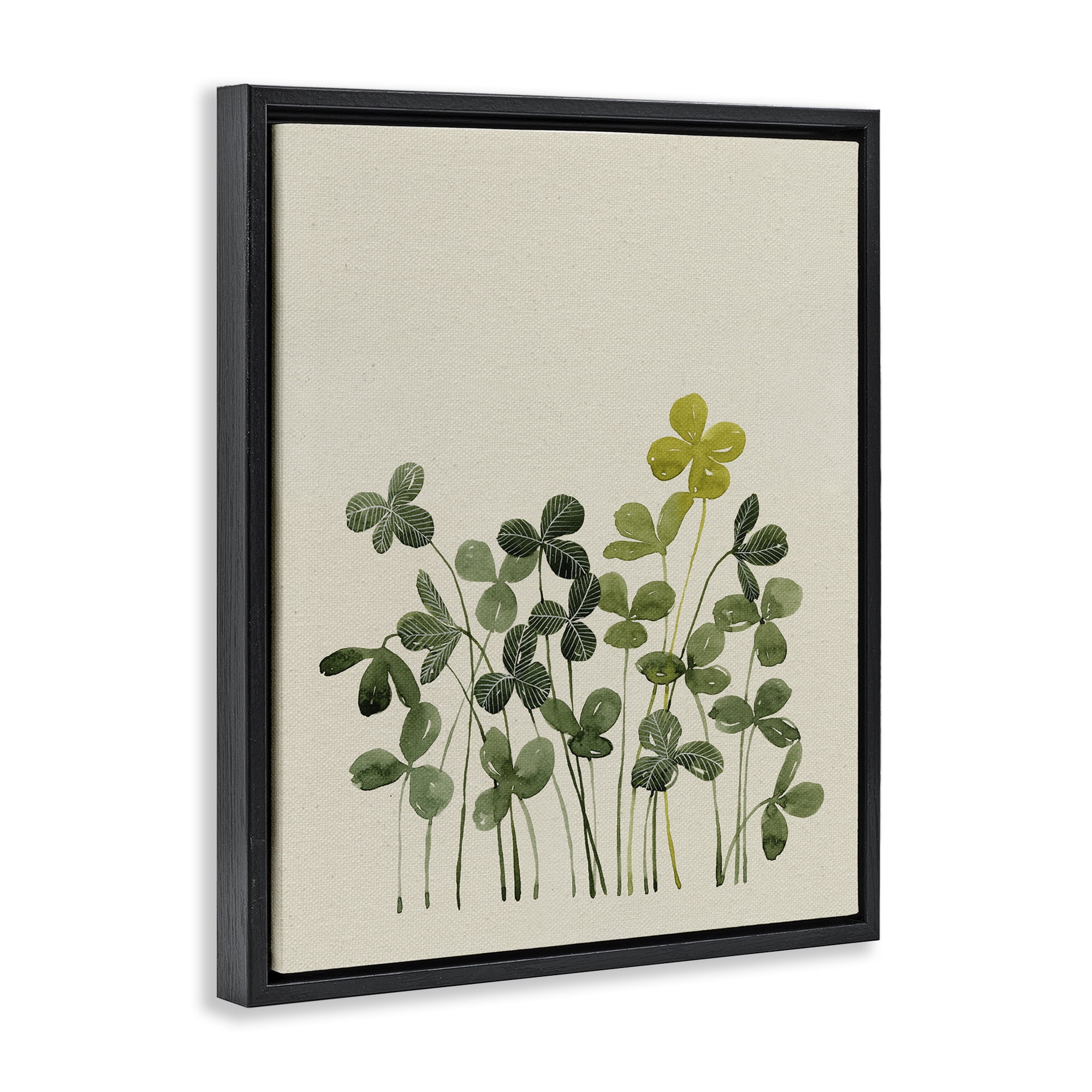 Hidden Gems Botanicals Black Framed Floater Canvas Wall Art, design by Grace Popp