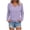 Purple, variant on Horkkom Long Sleeve Shirts for Women Solid Color V Neck T Shirts Casual Loose Basic Tees L