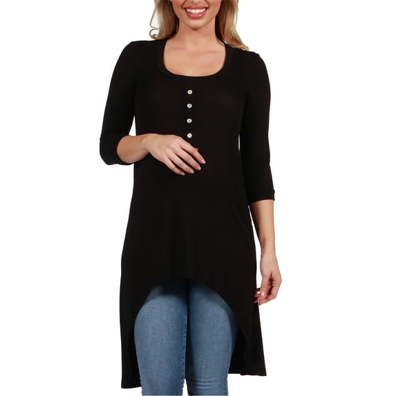 Laila Henley Style Maternity Tunic Top
