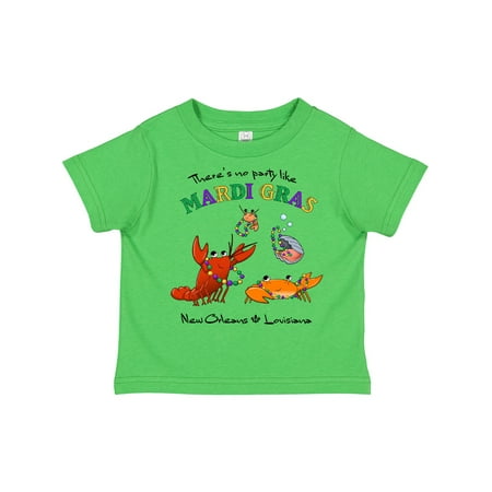 

Inktastic There s No Party Like Mardi Gras with Partying Seafood Boys or Girls Toddler T-Shirt