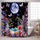 thumbnail image 2 of Cortina de ducha impermeable Moon Floral 180x180 cm, 2 of 3