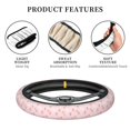 thumbnail image 6 of Daiia Rabbit And Peach Steering Wheel Cover Auto Steering Wheel Covers Breathable Anti-Slip Steering Wheels Car Interior Decor Accessories for Men Women Universal 15 Inch, 6 of 8
