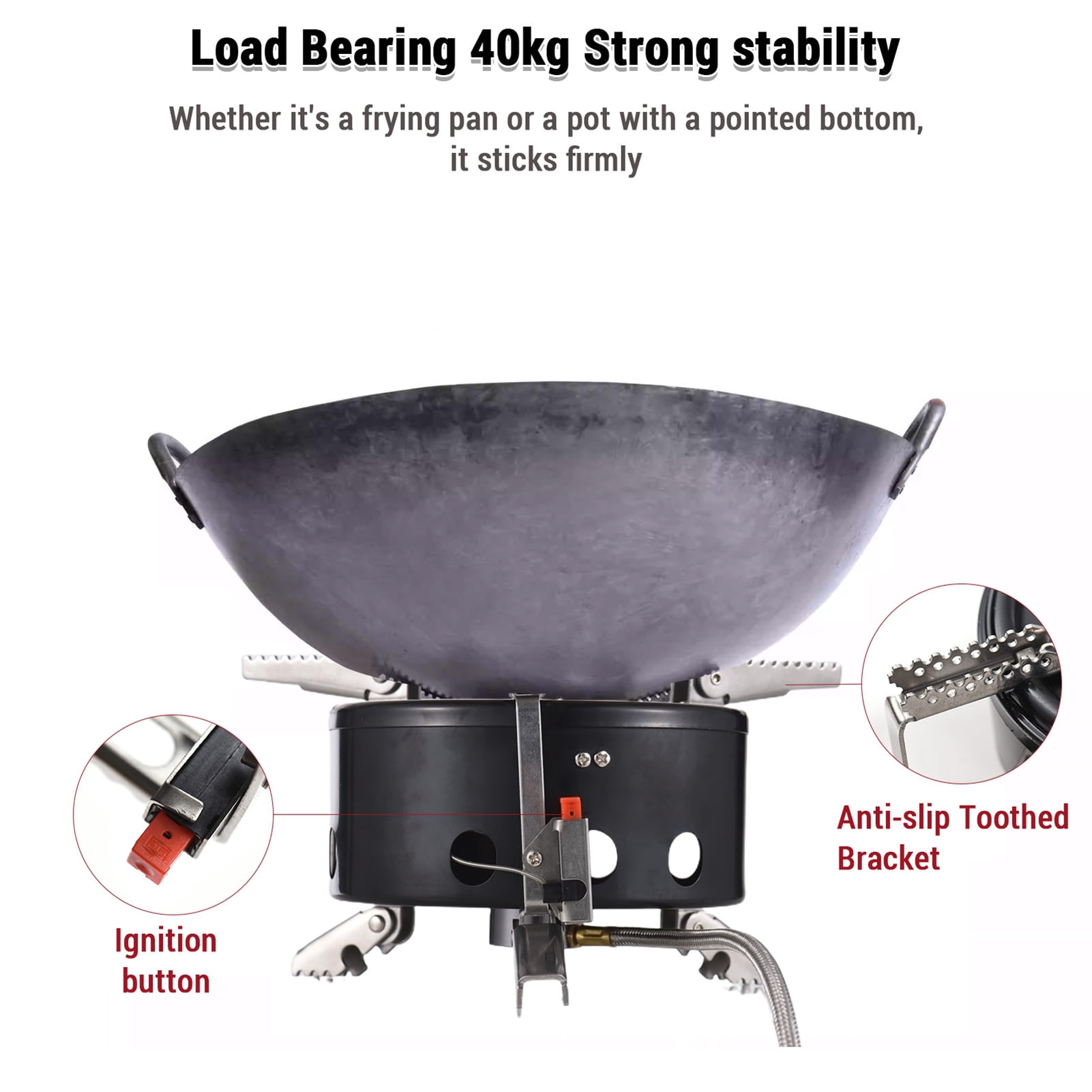 BOKYAN Camping Stove 6000W High-Altitude Infrared Portable Windproof Gas Stove for Outdoor Hiking
