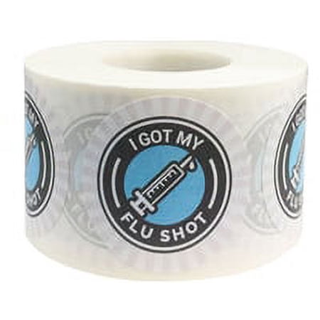 I Got My Flu Shot Stickers 1.5 Inch 500 Total Labels