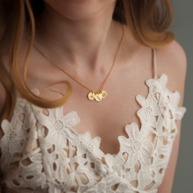 Personalized Birth Flower Necklace - Birthflower Necklace With Back Initial - Poppy Flower Charm - Birth Flower Gift - Birthday Gift for Daughter