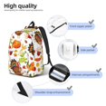 thumbnail image 4 of Rateoe Thanksgiving Turkey Pattern Canvas College Laptop Backpack,Travel Daypack,Durable Rucksack Travel Notebook Bag School Backpack Book Bag for Men Women-Medium, 4 of 7