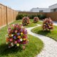 thumbnail image 4 of Flores artificiales para decoración de jardín exterior | Adornos de suelo con ramos de flores artificiales, 4 of 9