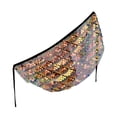thumbnail image 4 of Wxolcjlv Women's Iridescent Sequin Wrap Mini Skirt Tie Waist Performance Club Short Skirts, 4 of 5