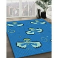 thumbnail image 3 of Ahgly Company Machine Washable Indoor Rectangle Transitional Blue Area Rugs, 7' x 9', 3 of 7