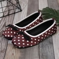 thumbnail image 6 of Bxsruta Polka Dot Bow Decor Ballet Flats for Women, Comfort Cotton Polyester Casual Slip on Shoes, 6 of 8